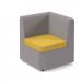 Alto modular reception seating corner unit - lifetime yellow seat with forecast grey back