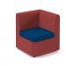 Alto modular reception seating corner unit - maturity blue seat with extent red back