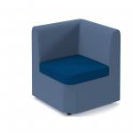 Alto modular reception seating corner unit - maturity blue seat with range blue back ALT50007-MB-RB