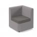 Alto modular reception seating corner unit - present grey seat with forecast grey back