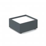Alto modular reception seating wooden table - white top with elapse grey base ALT50008-EG