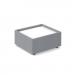 Alto modular reception seating wooden table - white top with late grey base