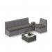 Alto modular reception seating wooden table - white top with present grey base ALT50008-PG