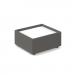 Alto modular reception seating wooden table - white top with present grey base