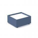 Alto modular reception seating wooden table - white top with range blue base ALT50008-RB