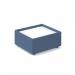 Alto modular reception seating wooden table - white top with range blue base ALT50008-RB