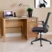 Amazonia home office workstation with integrated drawer and cupboard unit - oak AMAWS