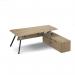 Anson executive desk with A-frame legs 2000mm x 1000mm with 2000mm deep return - barcelona walnut ANS-DRD-BW