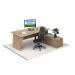 Anson executive desk with panel end legs 2000mm x 1000mm with modesty panel - barcelona walnut ANS-ED-BW