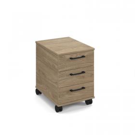 Anson executive 3 drawer mobile pedestal - barcelona walnut ANS-PED-BW