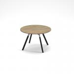 Anson executive circular meeting table with A-frame legs - barcelona walnut ANS-TBC12-BW