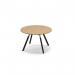 Anson executive circular meeting table with A-frame legs - Kendal Oak ANS-TBC12-KO