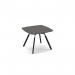 Anson executive square meeting table with A-frame legs - Onyx Grey ANS-TBS12-OG