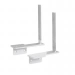 Aluminium framed screen brackets (pair) to fit on desk return - white ASBK-WH