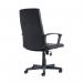 Ascona high back managers chair - black faux leather ASC300T1