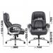 Atlas bariatric executive chair - black leather faced ATL300T1