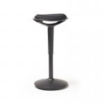 Ava is a height adjustable stool with black fabric seat AVA01-K