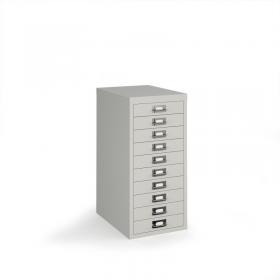 Bisley multi drawers with 10 drawers - grey B10MDG
