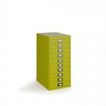 Bisley multi drawers with 10 drawers - green B10MDGN