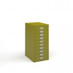 Bisley multi drawers with 10 drawers - green B10MDGN