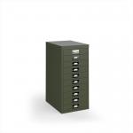 Bisley multi drawers with 10 drawers - olive green B10MDOG