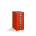 Bisley multi drawers with 10 drawers - red B10MDR