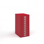 Bisley multi drawers with 10 drawers - red