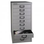 Bisley multi drawers with 10 drawers - silver B10MDS