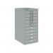 Bisley multi drawers with 10 drawers - silver B10MDS