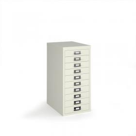 Bisley multi drawers with 10 drawers - white B10MDWH