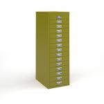 Bisley multi drawers with 15 drawers - green