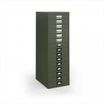 Bisley multi drawers with 15 drawers - olive green B15MDOG