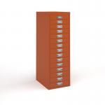 Bisley multi drawers with 15 drawers - orange B15MDOR