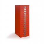 Bisley multi drawers with 15 drawers - red B15MDR