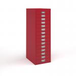 Bisley multi drawers with 15 drawers - red