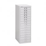 Bisley multi drawers with 15 drawers - silver B15MDS