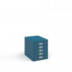 Bisley multi drawers with 5 drawers - blue B5MDBL