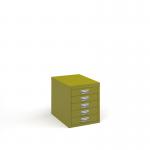 Bisley multi drawers with 5 drawers - green