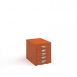 Bisley multi drawers with 5 drawers - orange