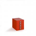 Bisley multi drawers with 5 drawers - red B5MDR