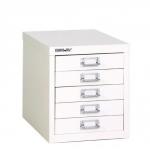 Bisley multi drawers with 5 drawers - silver B5MDS