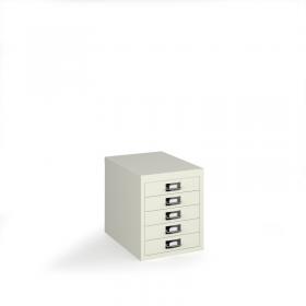 Bisley multi drawers with 5 drawers - white B5MDWH