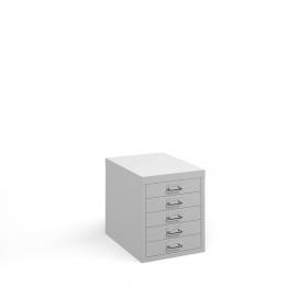 Bisley multi drawers with 5 drawers - white B5MDWH