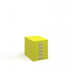 Bisley multi drawers with 5 drawers - yellow