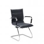 Bari executive visitors chair - black faux leather BARI100C1