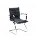 Bari executive visitors chair - black faux leather BARI100C1