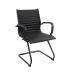 Bari executive visitors chair black frame - black faux leather BARI100C1-K