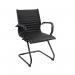 Bari executive visitors chair black frame - black faux leather BARI100C1-K