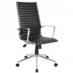 Bari high back executive chair - black faux leather BARI300T1