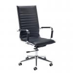 Bari high back executive chair - black faux leather BARI300T1